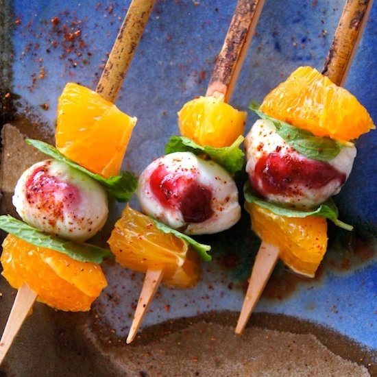 Tangerine Caprese Kebabs