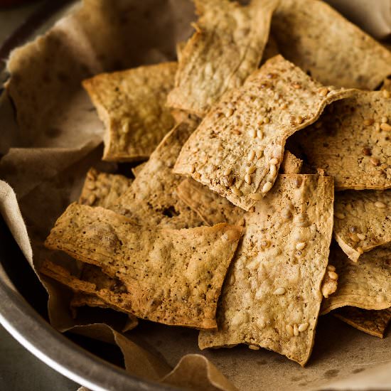 Miso dust tofu chips