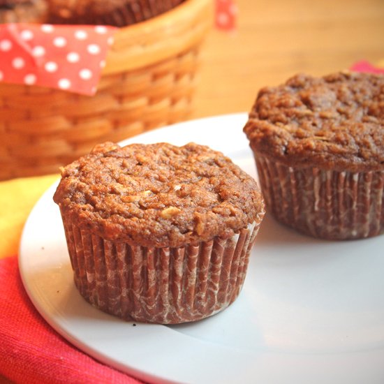 Healthy Banana Oat Muffins