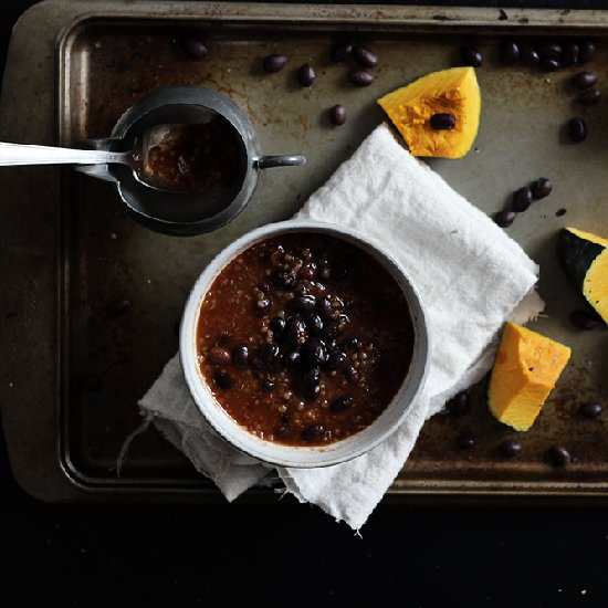 Smokey Kabocha Black Bean Chili