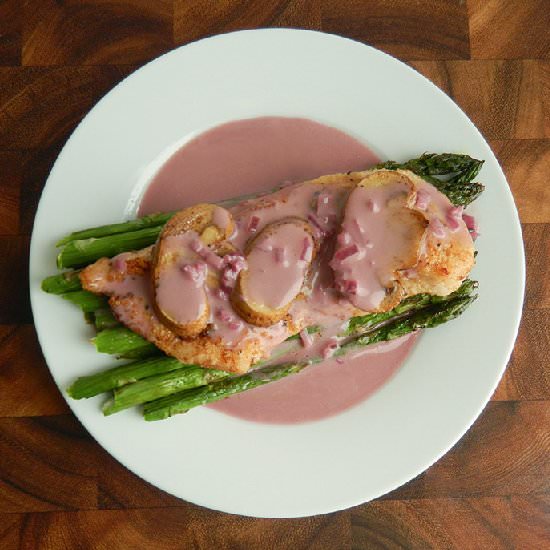 Chicken with Red Wine Sauce