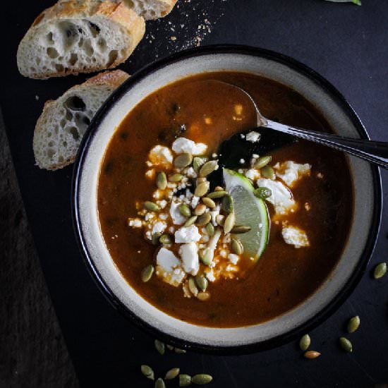 Roasted Poblano Soup