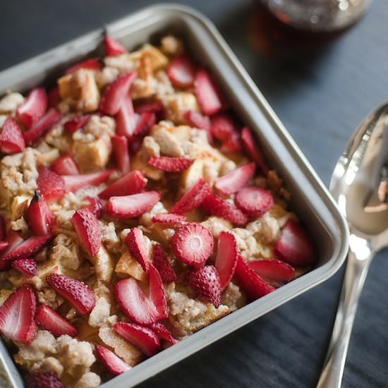 Strawberry Eggnog French Toast