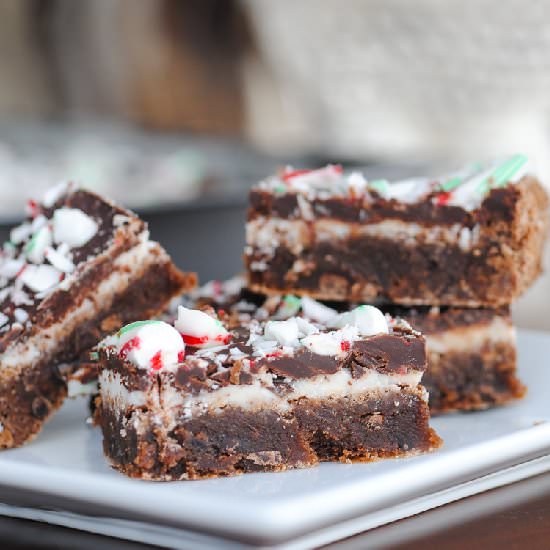 Peppermint Patty Brownie Bars