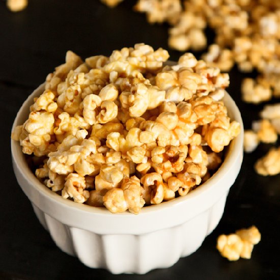 Mom’s Microwave Caramel Popcorn