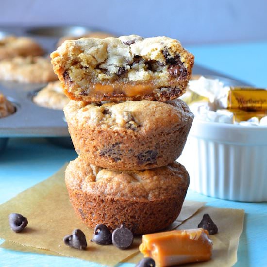 Deep Dish Caramel Stuffed Cookies