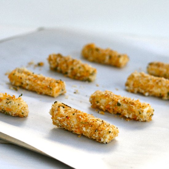 Baked Mozzarella Cheese Sticks