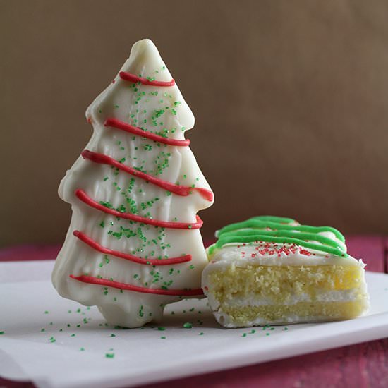 Christmas Tree Snack Cakes