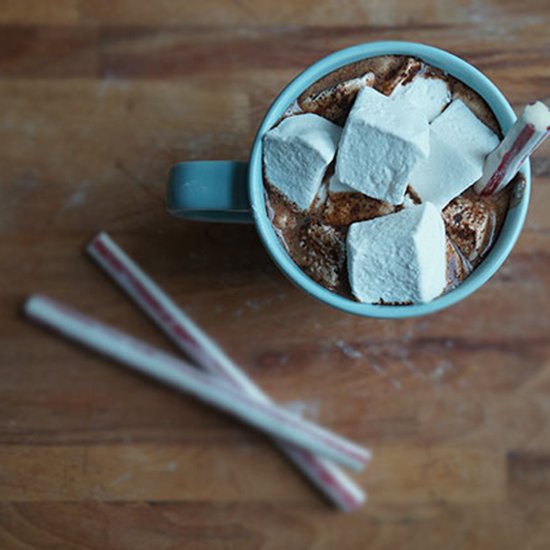 Peppermint Spiked Hot Chocolate