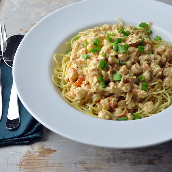 Crawfish in Garlic Parmesan Cream