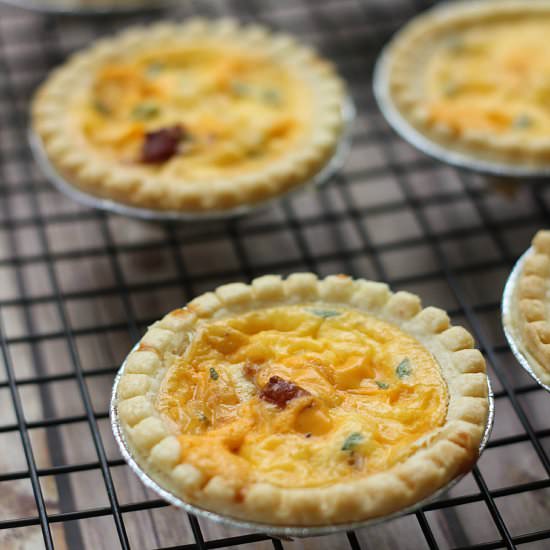 Cheddar & Pancetta Mini Quiches