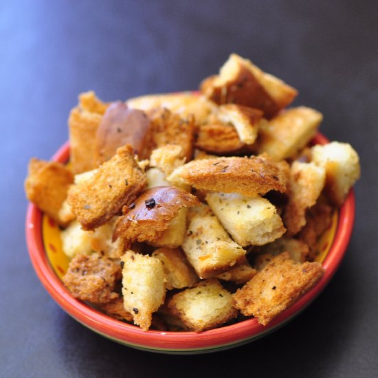 Bread Crust Croutons