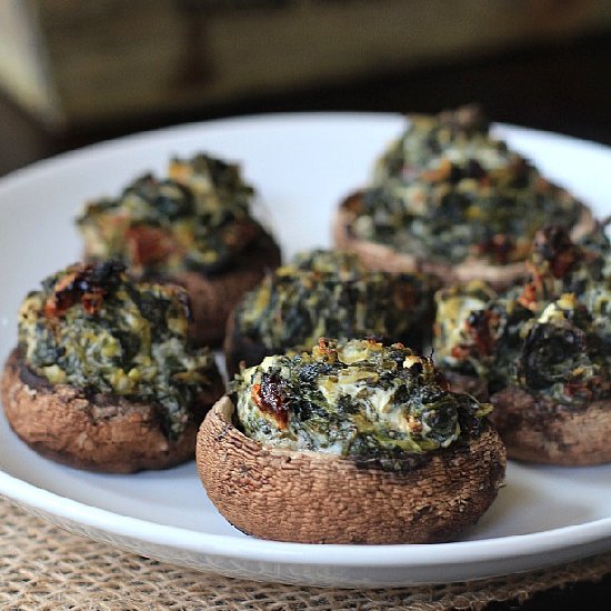 Spinach & Goat Cheese Mushrooms