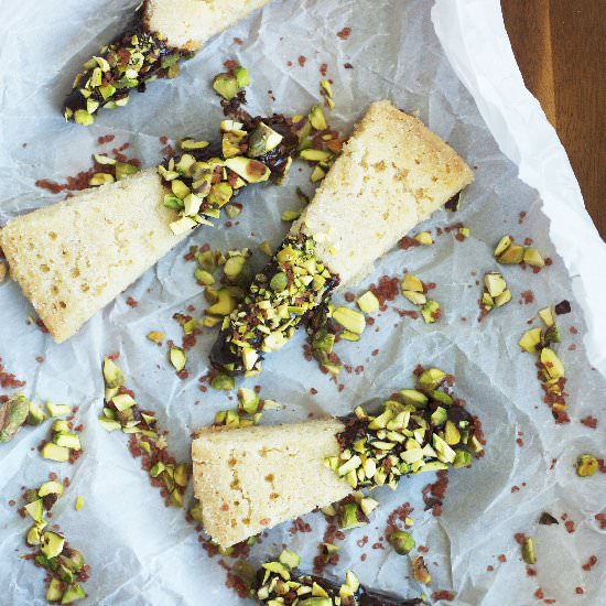 Chocolate Pistachio Shortbread