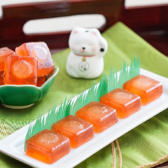 Lychee Vodka Tea Jellies