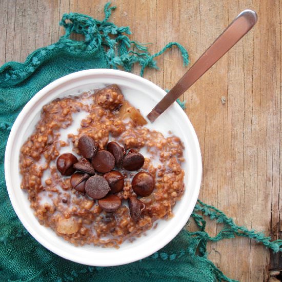 Salted Chocolate Pear Oatmeal