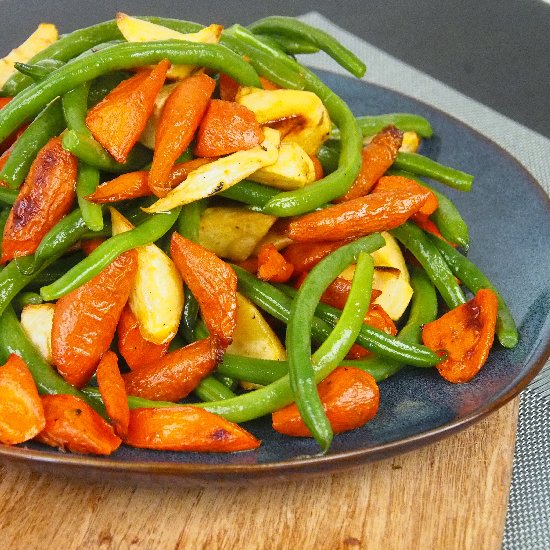 Green Beans with Roasted Veg