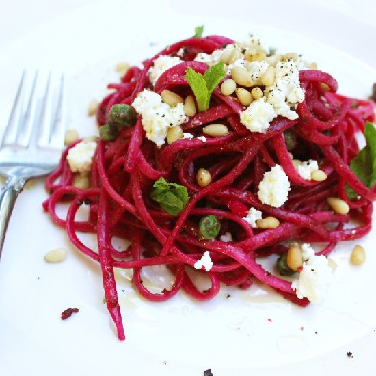 Pink Beet Linguini