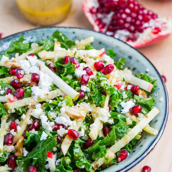 Apple and Pomegranate Kale Salad