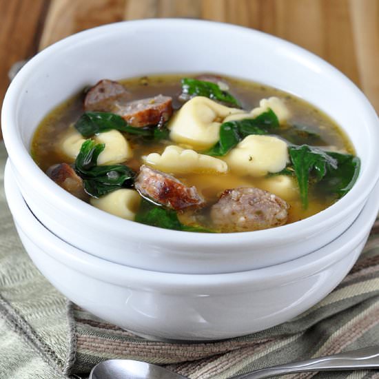 Sausage and Tortellini Soup