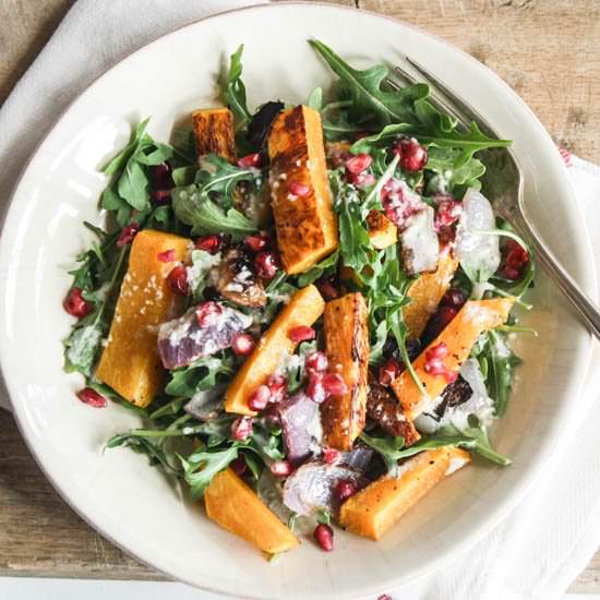 Butternut Squash and Pomegranate