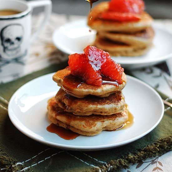 Porter Pancakes with Grapefruit