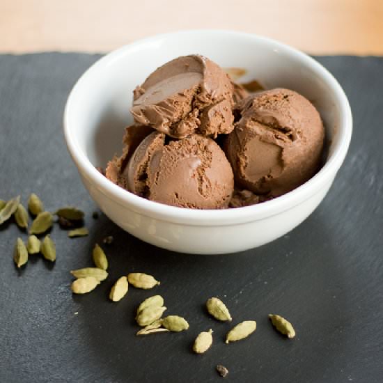 Chocolate Cardamom Ice Cream