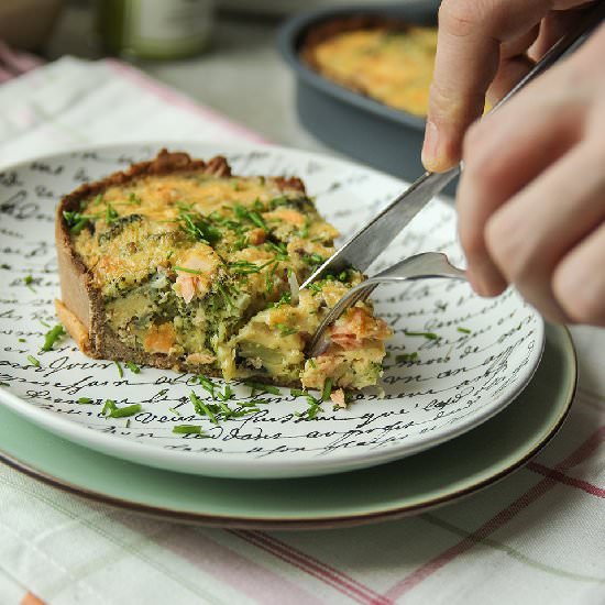 Paleo Salmon Quiche