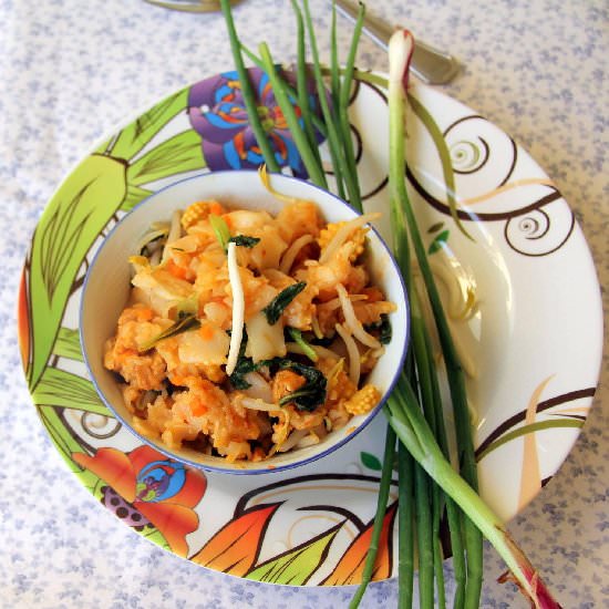 Rice Noodles with Tempeh