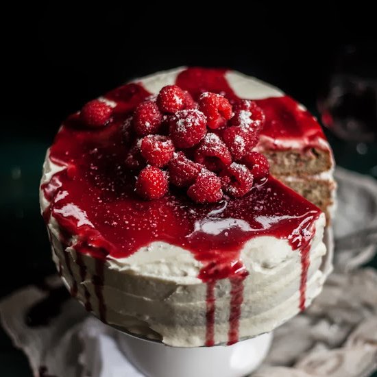 Raspberry Brown Butter Cake