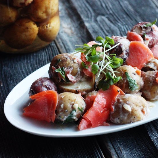 Grilled Salmon Potato Salad