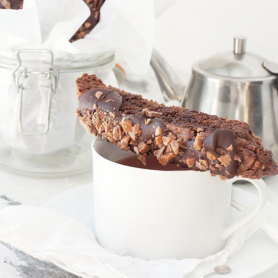 Double Chocolate Toffee Biscotti