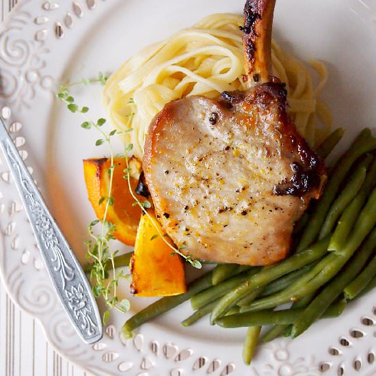 Pork Chops with Orange and Honey