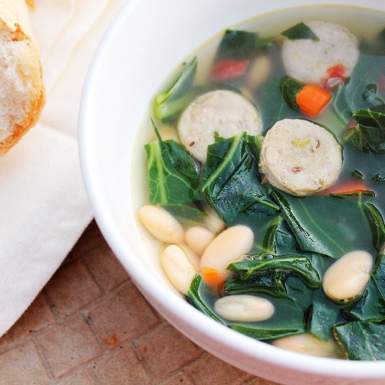 Chicken Sausage Soup with Kale