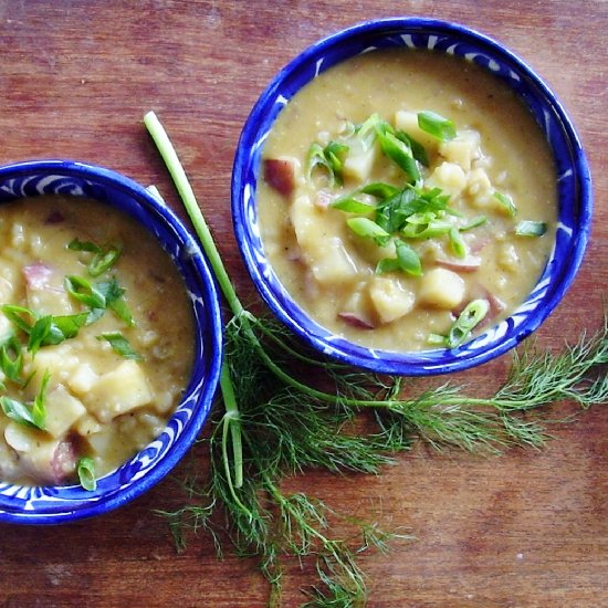 Smashed Red Potato Soup