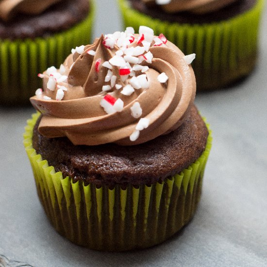 GFree Peppermint Chocolate Cupcakes