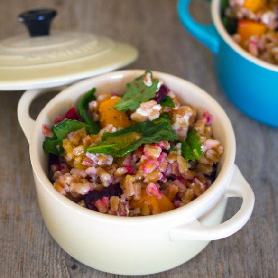 Roasted Cranberry Farro Salad