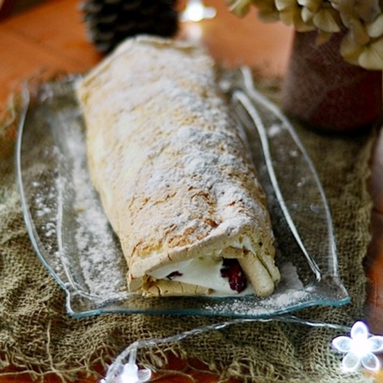 Cranberry Raspberry Meringue Cake