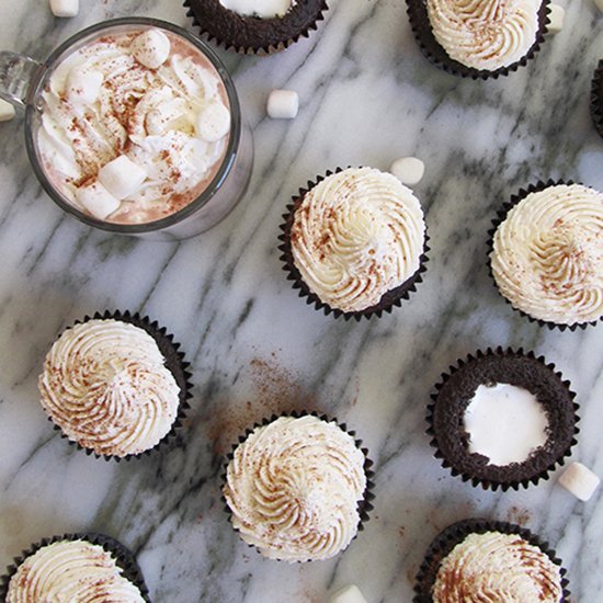 Hot-Chocolate Cupcakes