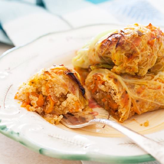 Vegetarian Stuffed Cabbage Rolls