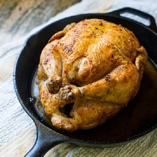 Awesome Crispy Skin Roast Chicken