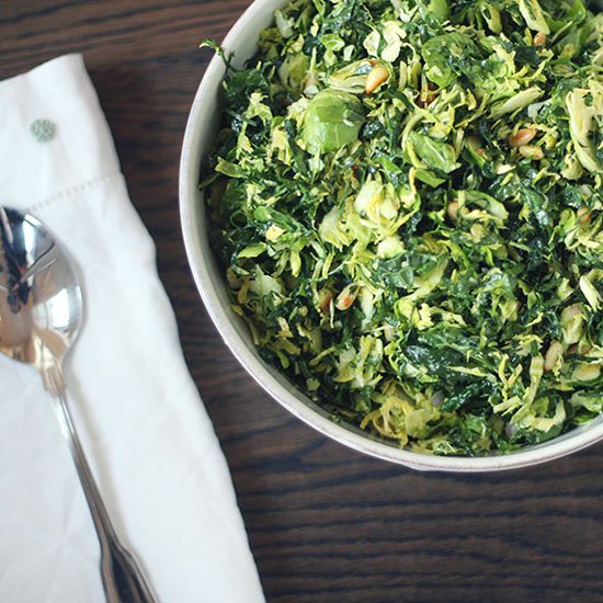 Kale + Brussels Sprouts Salad