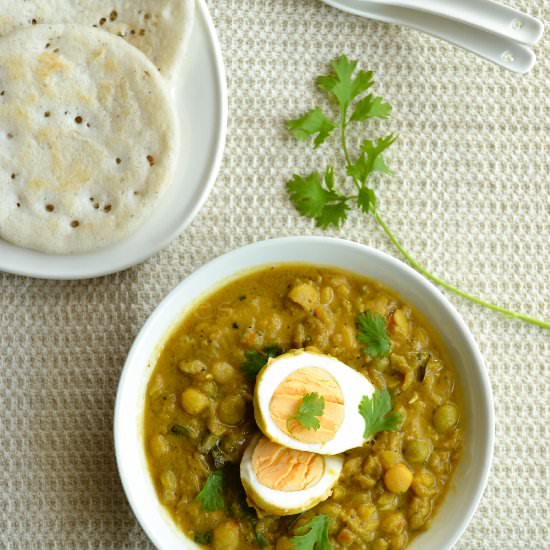 Egg and green peas Kurma