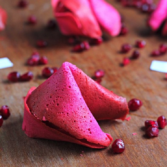 Pomegranate Homemade Fortune Cookie