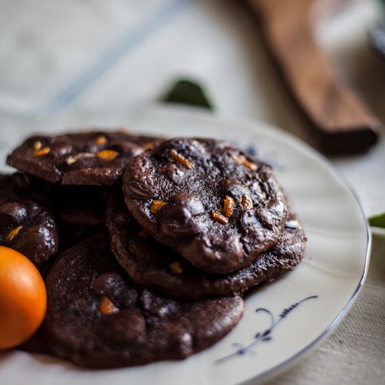 Flourless Chocolate Citrus Cookies