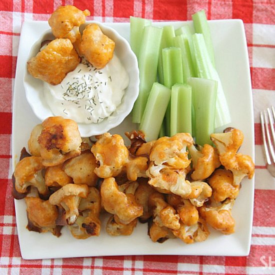 Battered Buffalo Cauliflower Bites