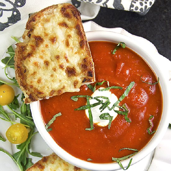 Oven Grilled Cheese & Tomato Soup