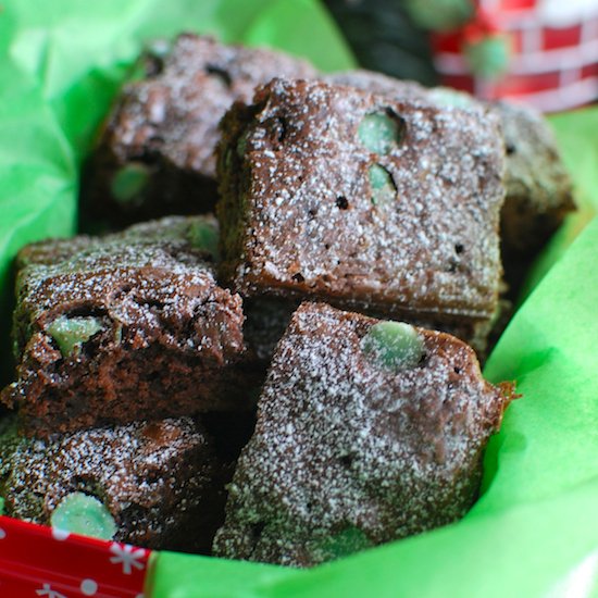 Mint Chocolate Chip Brownies