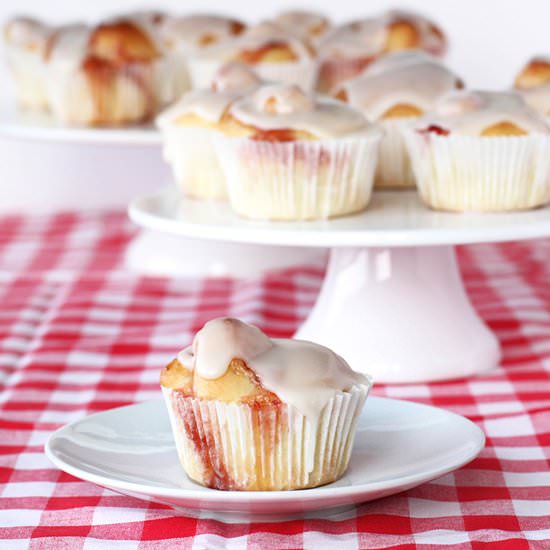 Strawberry Jam Muffin Tin Rolls