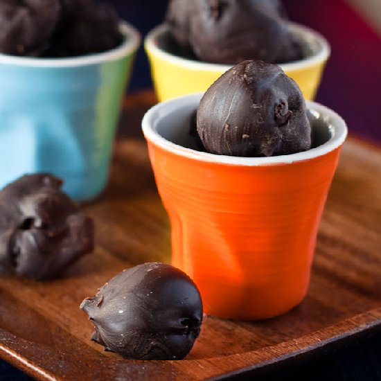 Chocolate Prunes Soaked in Rum